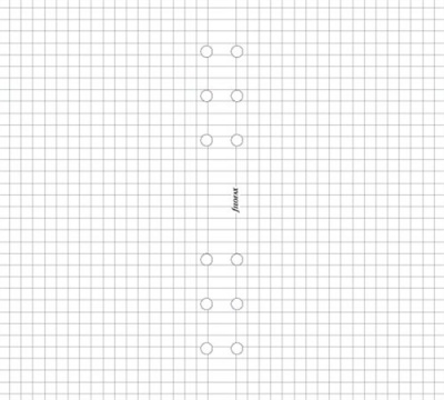 Kalendárium betét, jegyzetlap, A5, kockás, FILOFAX, fehér