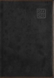 Naptár, tervező, B5, heti, DAYLINER "Square", fekete